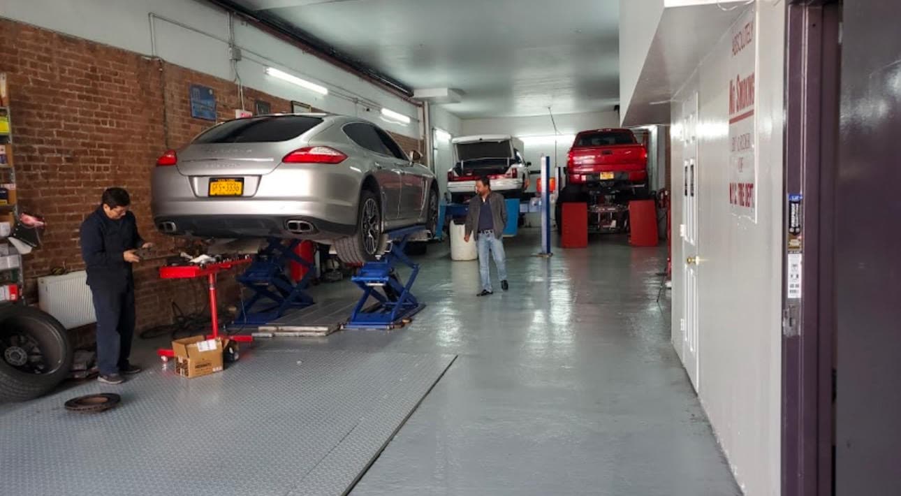 Auto shop interior